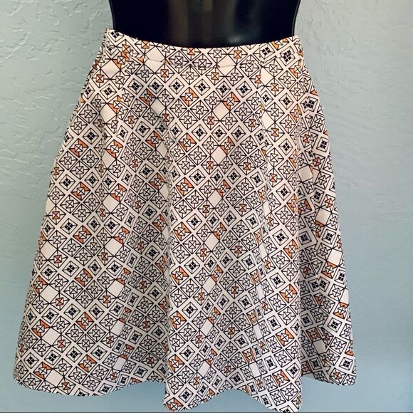 H&M Geometric Print High Waist Circle Skirt Size 2 - Picture 6 of 14